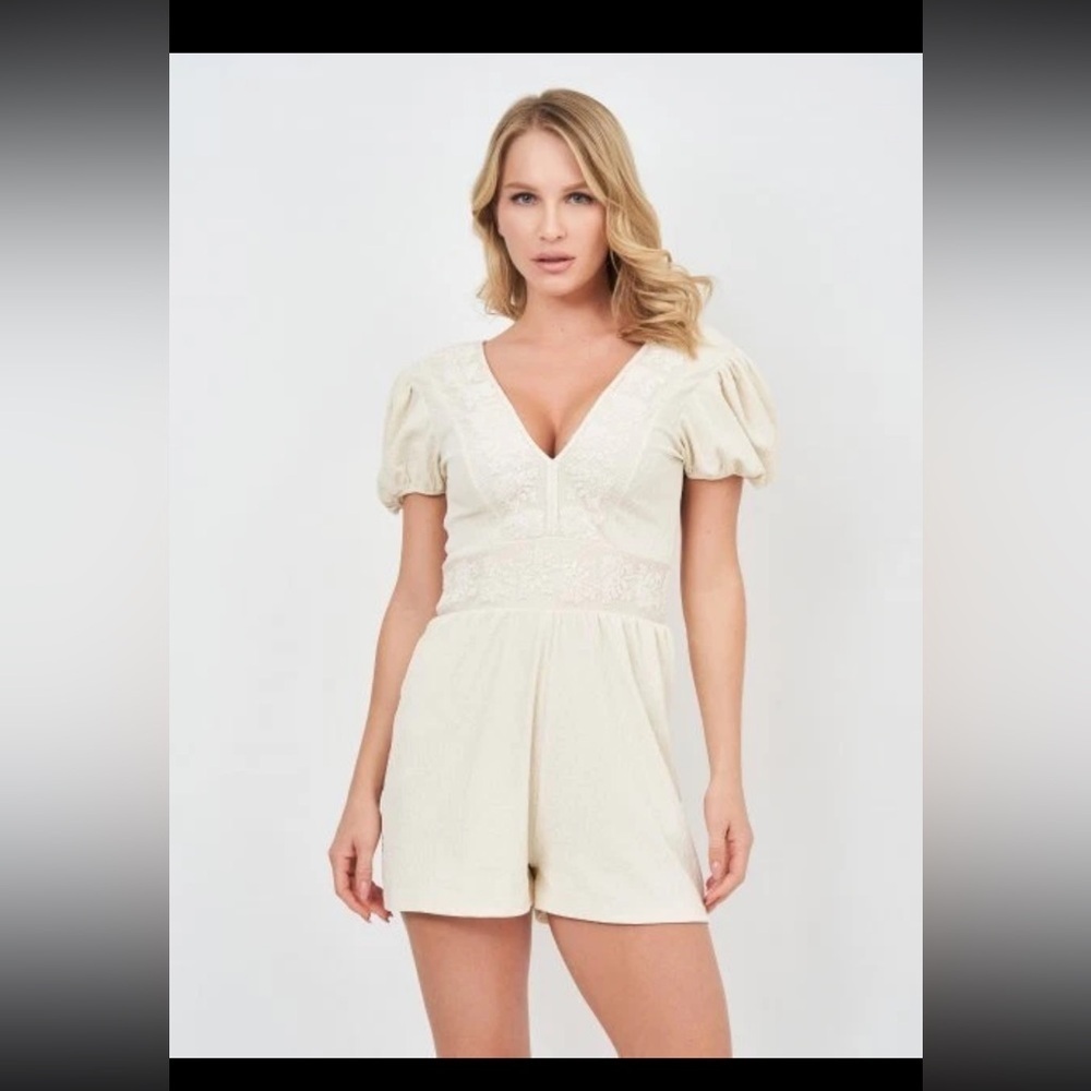 Zara Chic Cream Romper